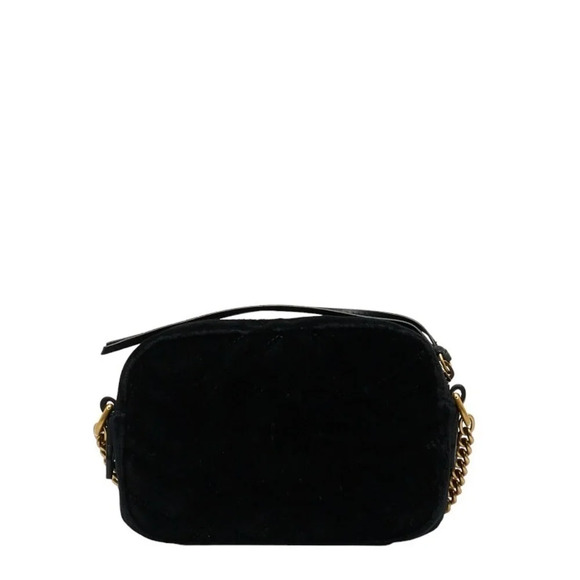 Authentic Gucci Mini Rhinestone Studded Velvet GG Marmont Crossbody Bag - Picture 3 of 11